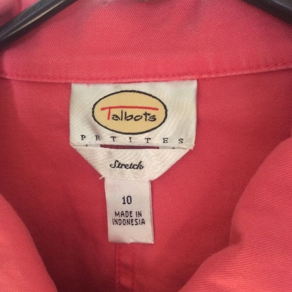 Talbots Pink Blazer Jacket size 10 petite cotton - Picture 3 of 6